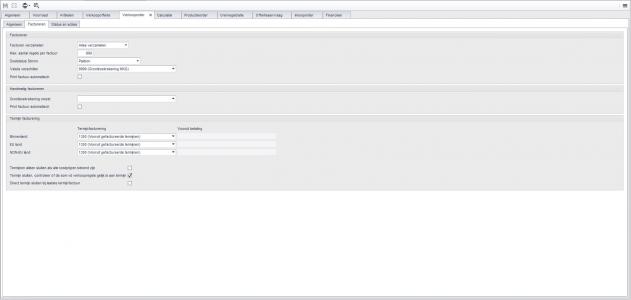 Administratie-instellingen > Verkooporder > Factureren > Handmatig factureren