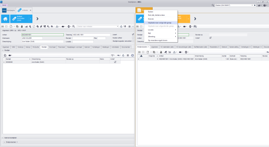 Verplaats naar vorige tab-groep