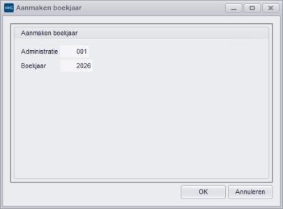Aanmaken boekjaar