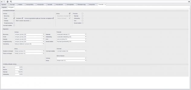 Administratie-instellingen > Financieel > Processen > Automatische boekingen > Inkoop: Bij goedernontvangst